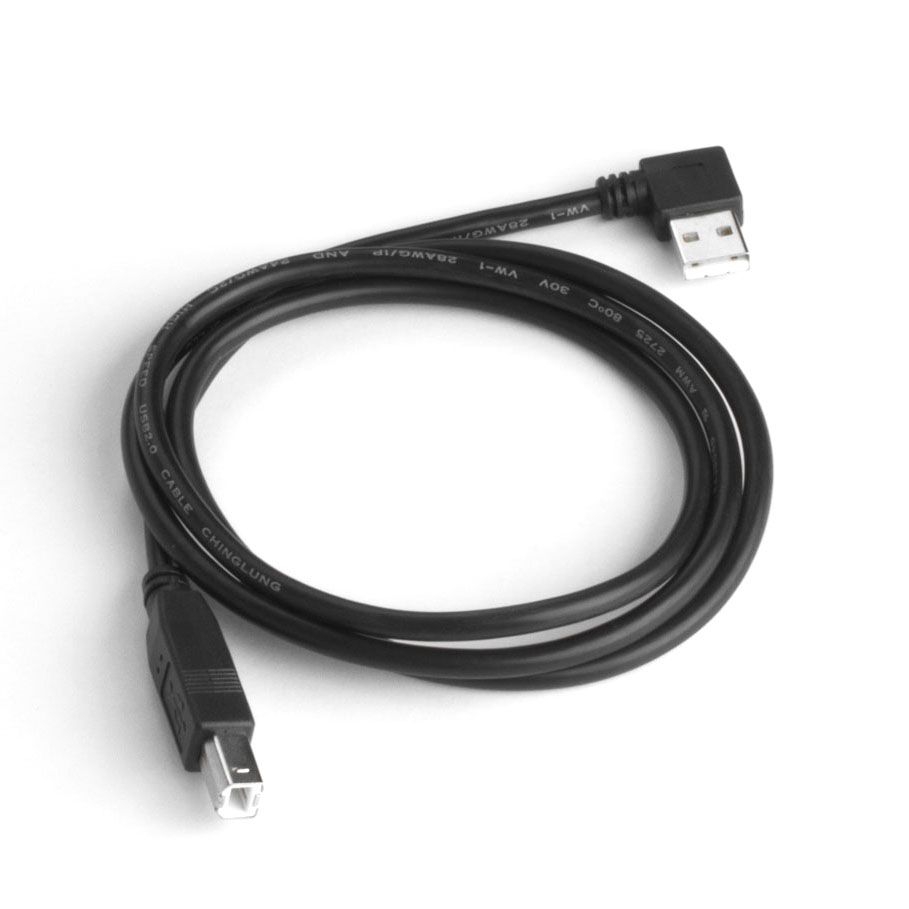 Câble USB 2.0 AB, fiche A coudé 90 À DROITE, 1m Câble USB 2.0 AB, fiche A coudé 90 À DROITE, 1m