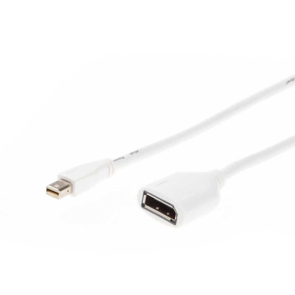 Câble Mini DisplayPort mâle vers DisplayPort femelle 2m