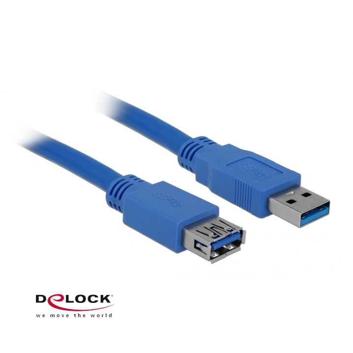 Rallonge USB 3.0 A mâle vers A femelle 3m bleu