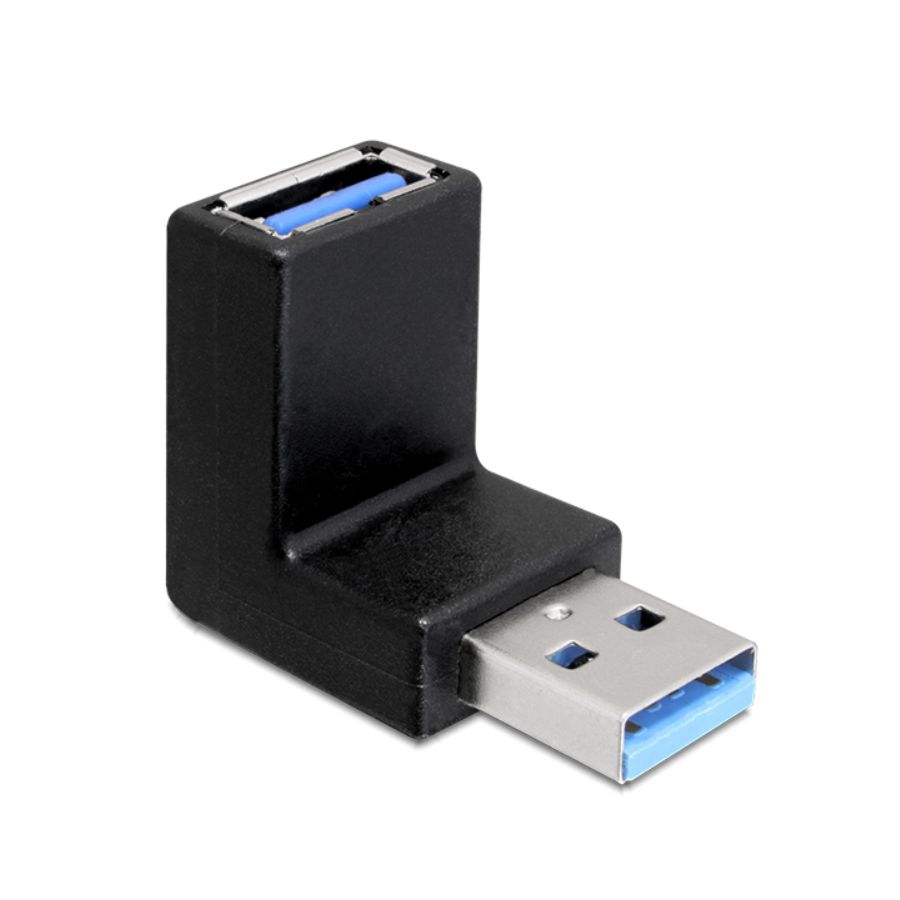 Adaptateur USB AA 90° coudée VERS LE HAUT (pour USB 3.0, 2.0 & 1.1)