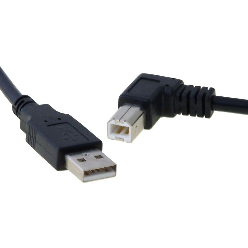 Câble USB 2.0, B coudé 90° À GAUCHE, 30cm