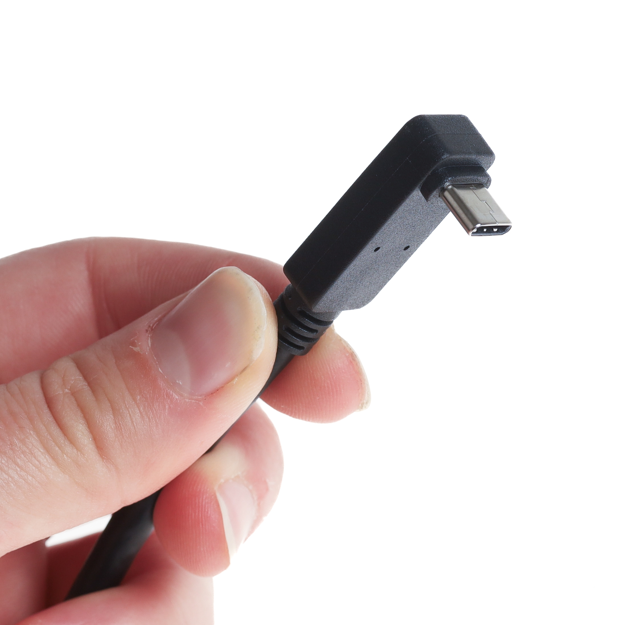 Câble USB avec 1x Type-C™ mâle droit sur 1x mâle coudé, version HAUT/BAS, 1m