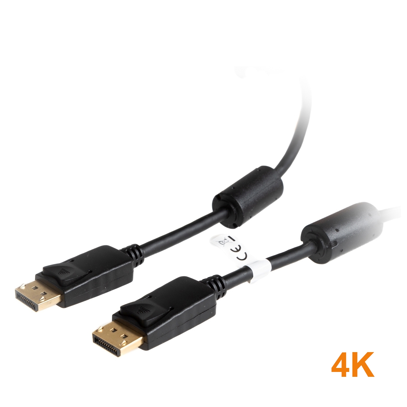 Câble DisplayPort™ 1.2 avec deux noyaux de ferrite, PREMIUM, 4K, 1m