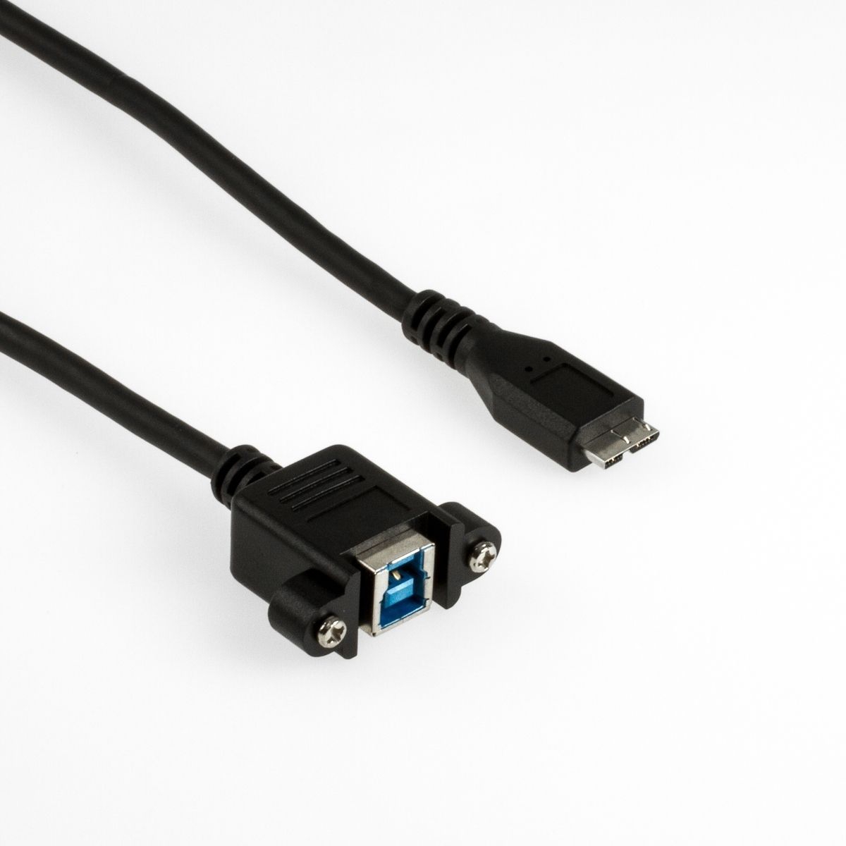 Câble USB 3.0 à visser RALLONGE DE MONTAGE B femelle vers Micro B mâle 1m