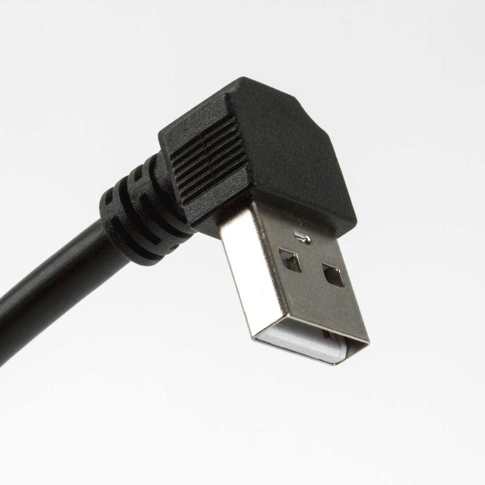 Câble USB avec prise A coudée 90° VERS LE BAS 30cm Câble USB avec prise A coudée 90° VERS LE BAS 30cm
