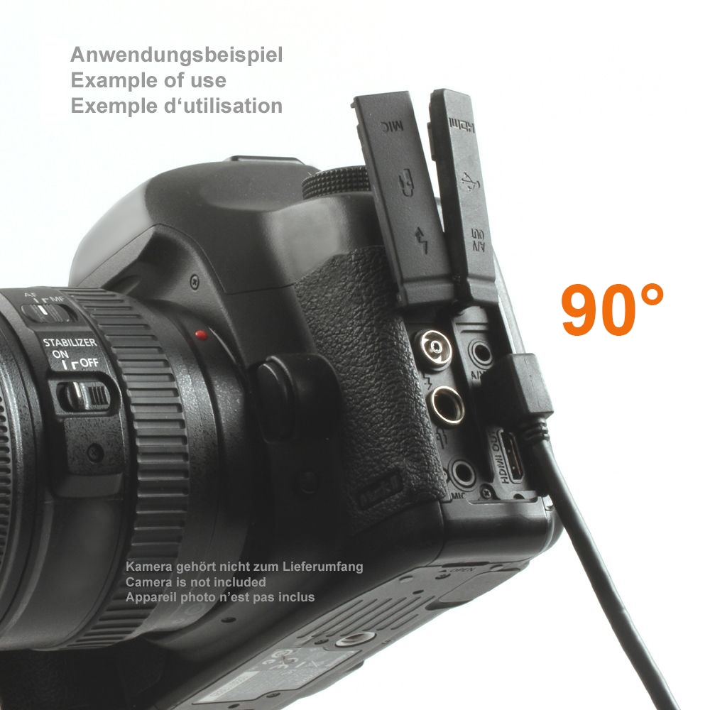 Câble MINI USB coudée: USB A vers MINI-B 90° À DROITE 5m