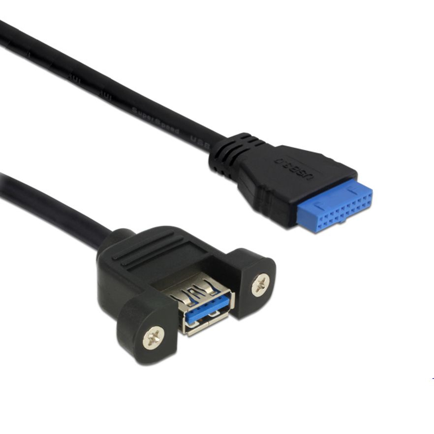 Câble USB 3.0 à visser RALLONGE DE MONTAGE Af/board 50cm