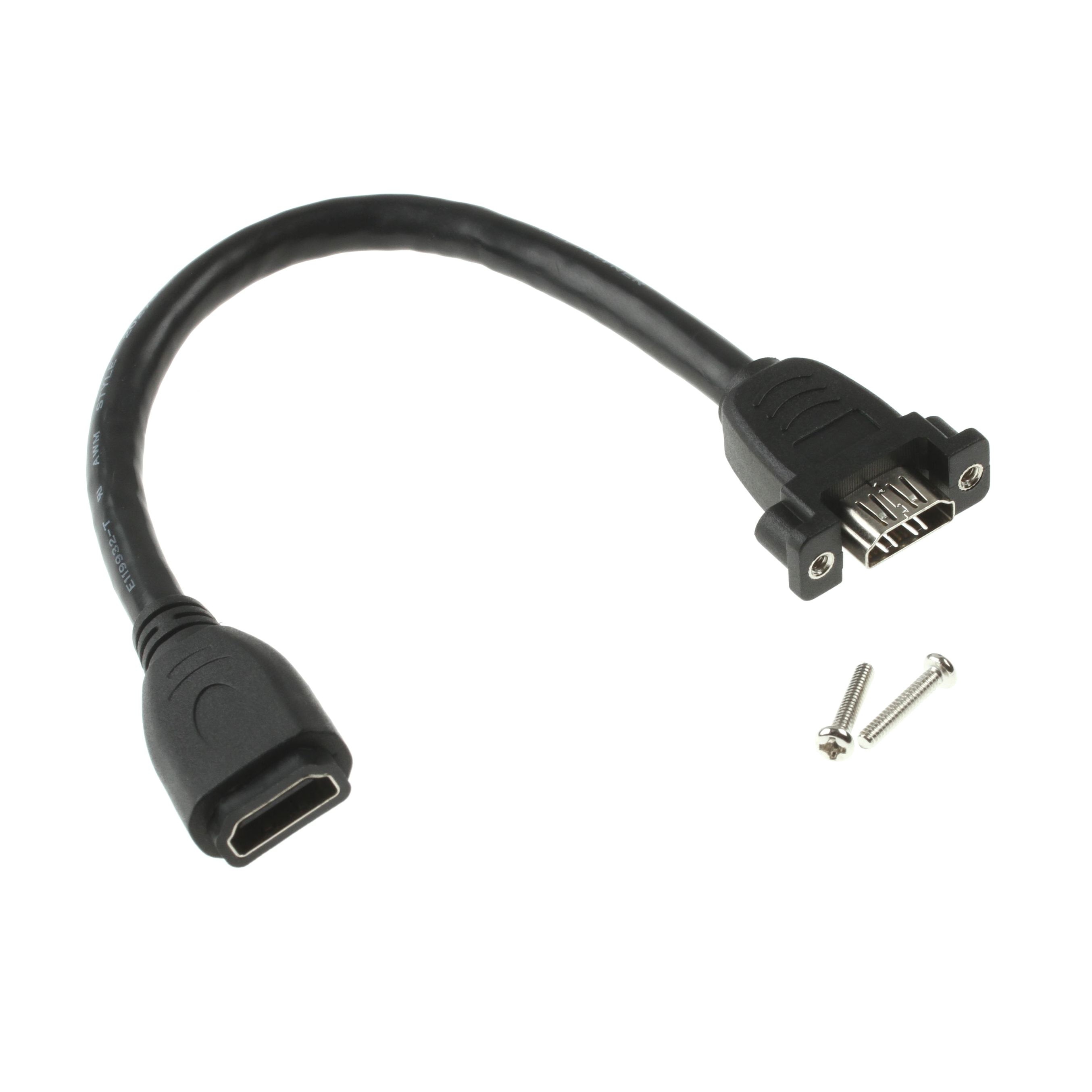 Câble HDMI de montage 2x HDMI femelle 20cm avec des vis