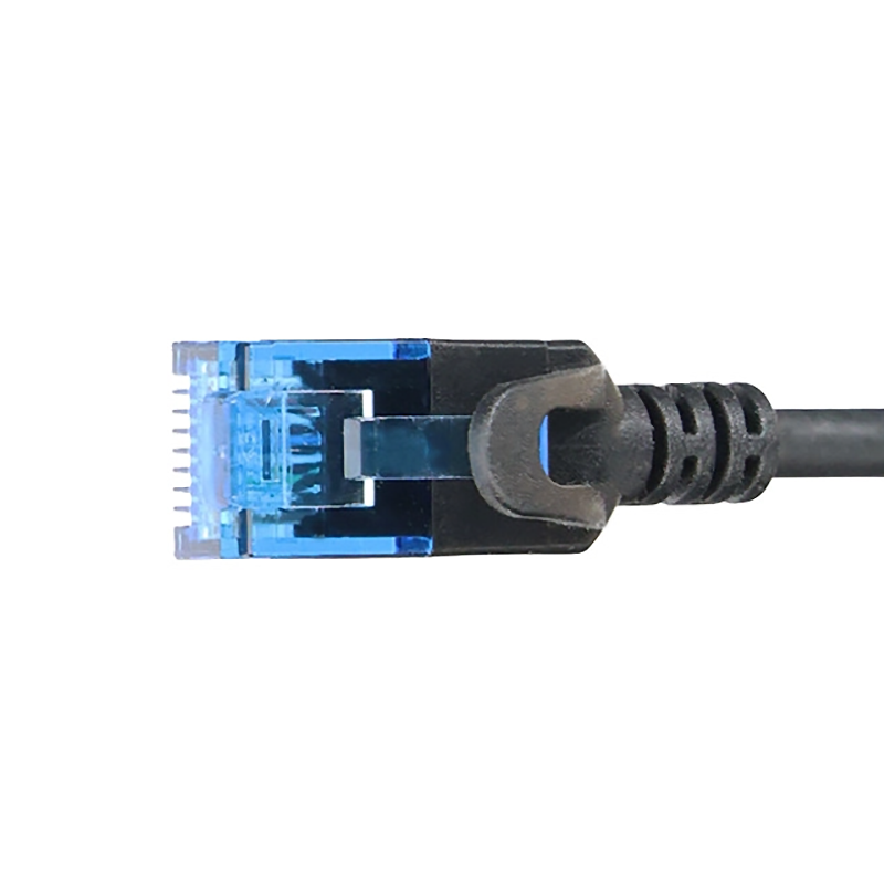 Câble réseau Cat.6A 1x RJ45 coudée VERS LE HAUT, 50cm