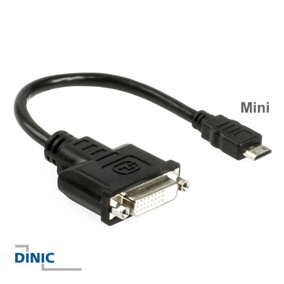 Adaptateur Mini HDMI mâle vers DVI femelle 20cm