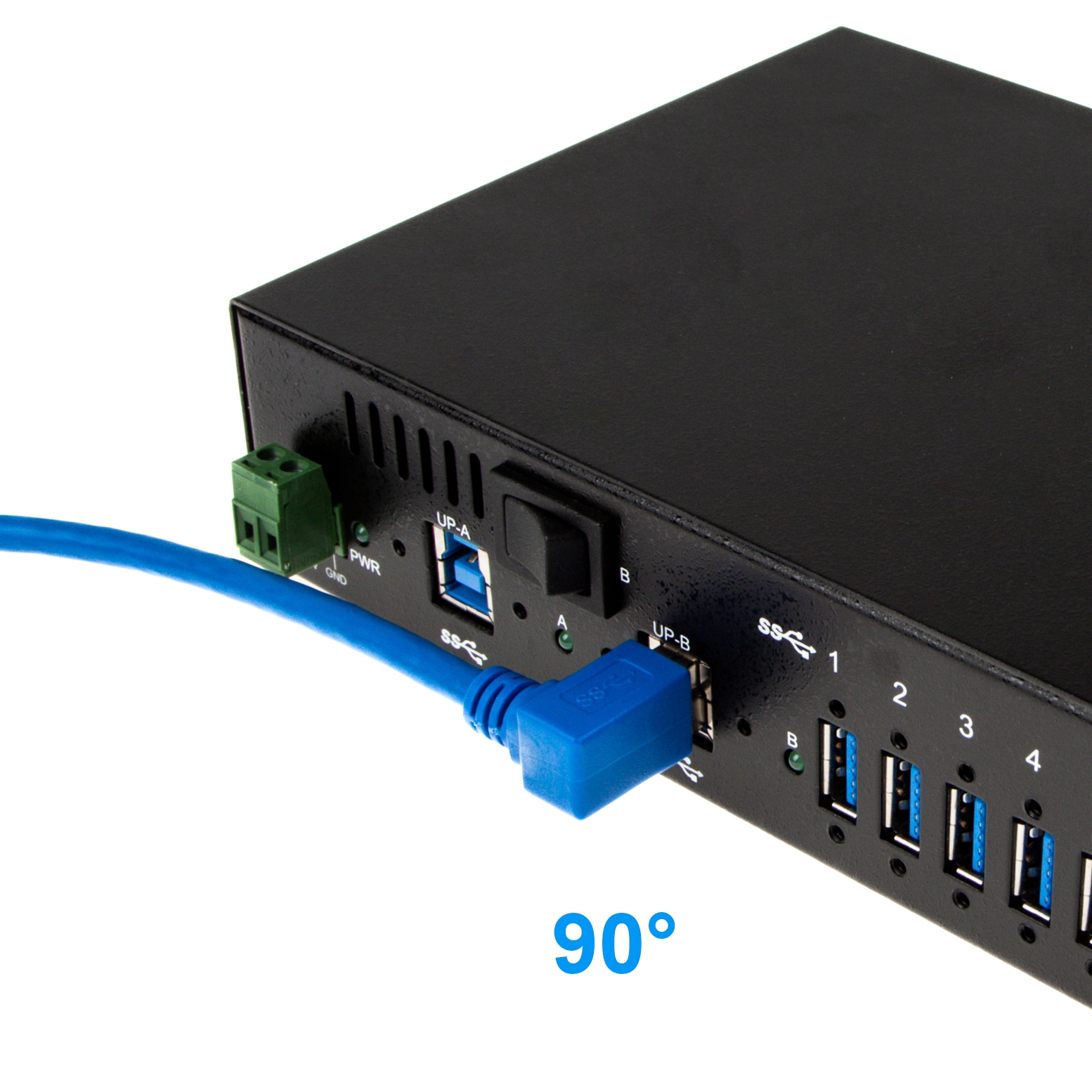 Câble USB 3.0 avec connecteur B coudé à 90°, 60cm