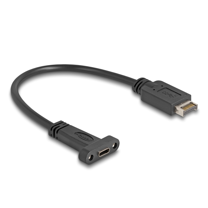 Câble USB pour montage sur panneau, Type-E Key A 20 pin vers USB Type-C™ female, 25cm