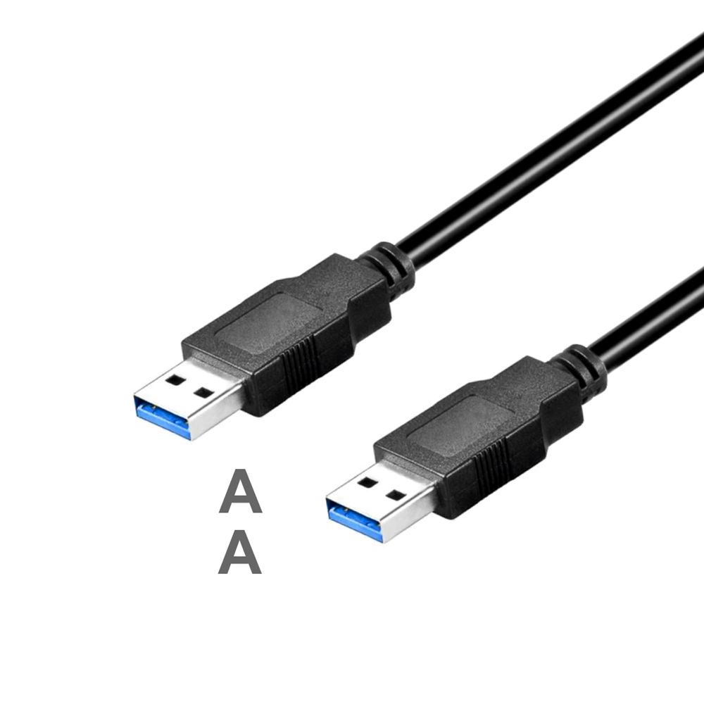 Câble USB 3.0 spécial avec 2x A mâle 3m NOIR
