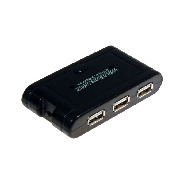 USB 2.0 concentrateur et commutateur de partage des périphériques: 2xPC vers 3xUSB USB 2.0 concentrateur et commutateur de partage des périphériques: 2xPC vers 3xUSB