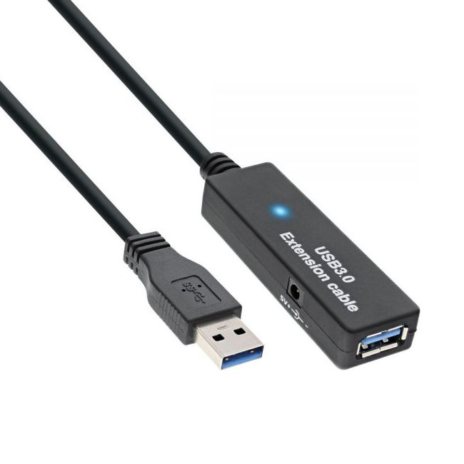 Rallonge USB 3.0 active 10m avec bloc d'alimentation Rallonge USB 3.0 active 10m avec bloc d'alimentation