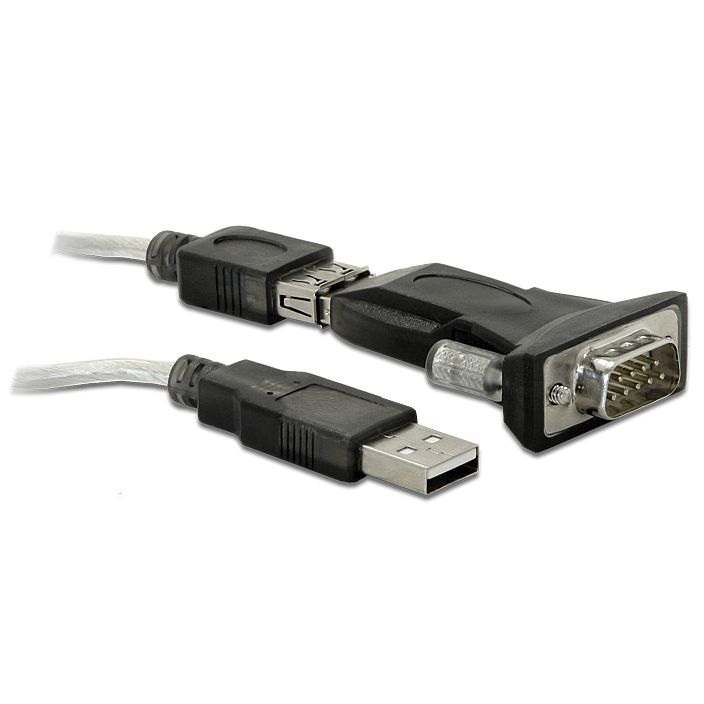 Adaptateur USB 2.0 vers serie RS232, DB9 mâle vers USB A mâle