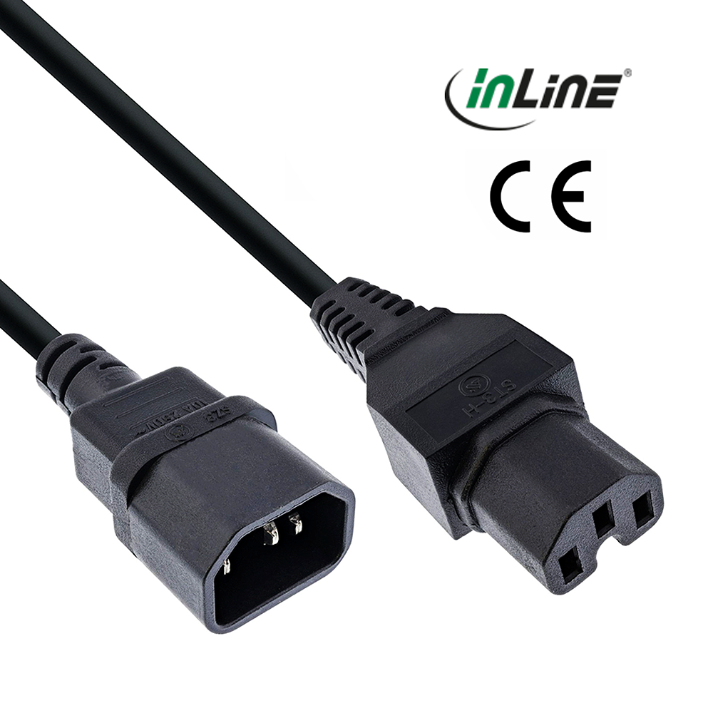 Rallonge de câble d'alimentation, connexion C15 vers C14, 2m
