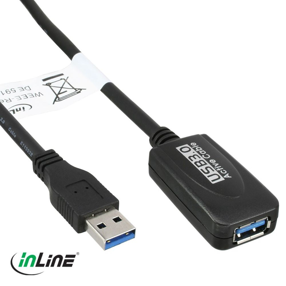 Rallonge USB 3.0 avec amplificateur actif / répéteur 5m Rallonge USB 3.0 avec amplificateur actif / répéteur 5m