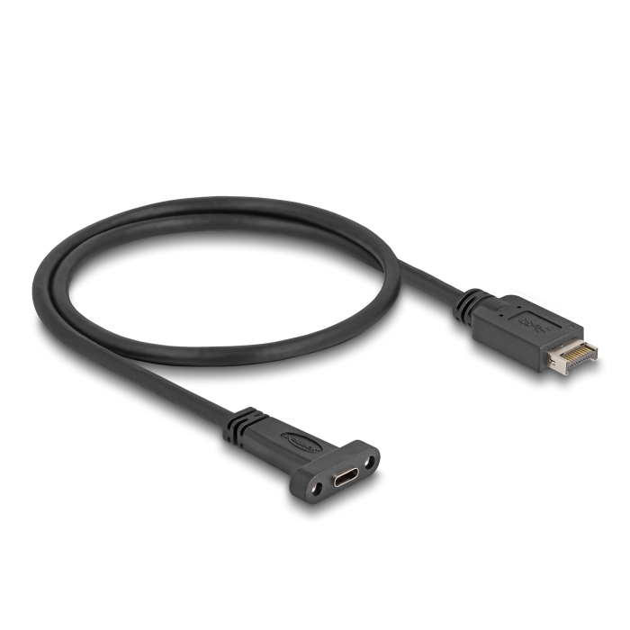 Câble USB pour montage sur panneau, Type-E Key A 20 pin vers USB Type-C™ female, 50cm