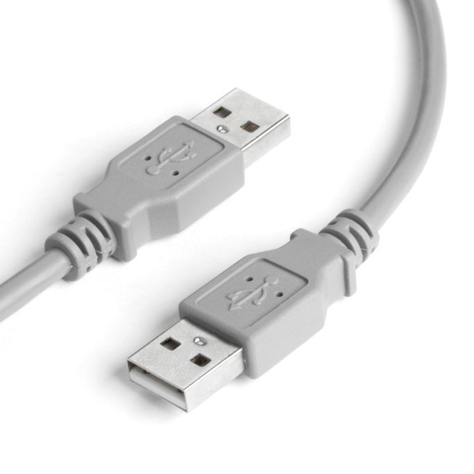Câble USB 2.0 spécial avec 2x fiche USB A mâle 150cm GRIS