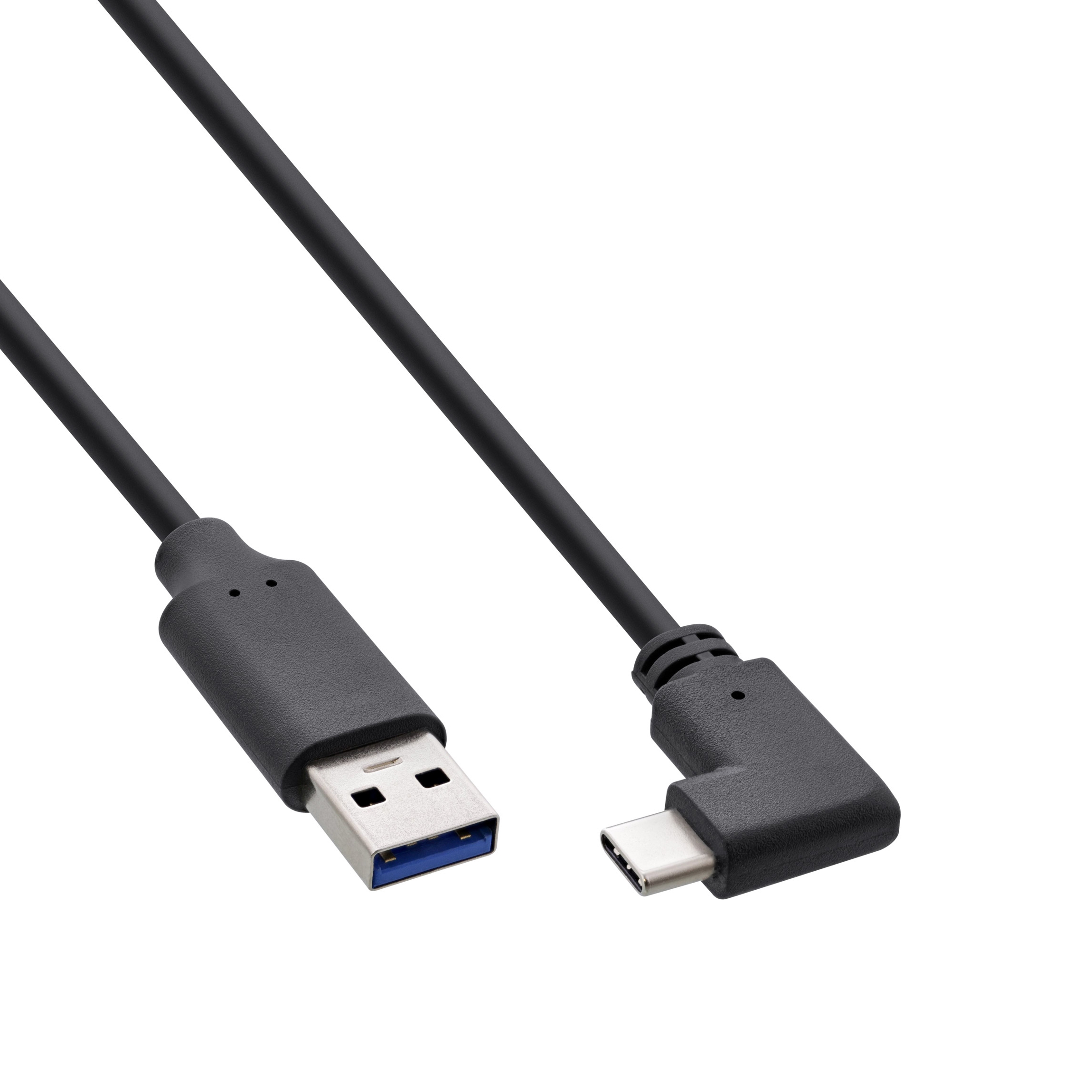 Câble USB Type-C™ mâle coudé à 90° vers USB 3.0 A mâle 30cm
