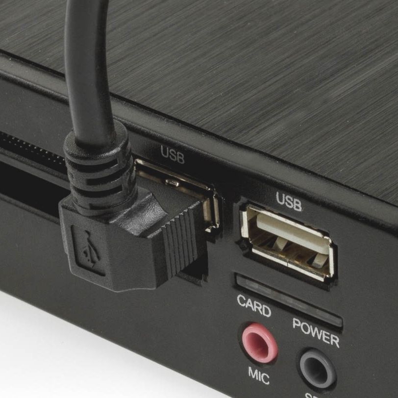 Câble USB avec prise A coudée 90° VERS LE HAUT 5m