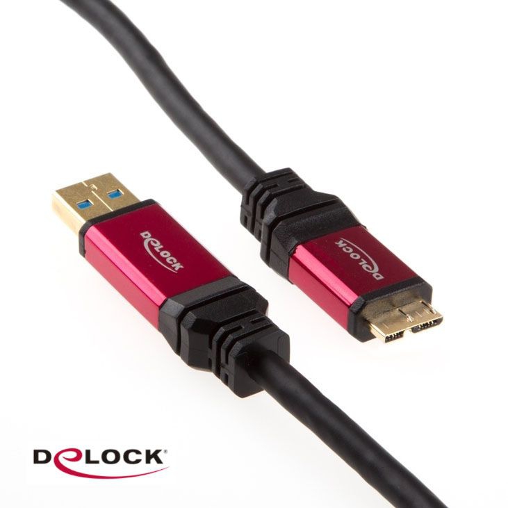 Câble USB 3.0 A vers MICRO B Qualité PREMIUM avec des prises métalliques1m