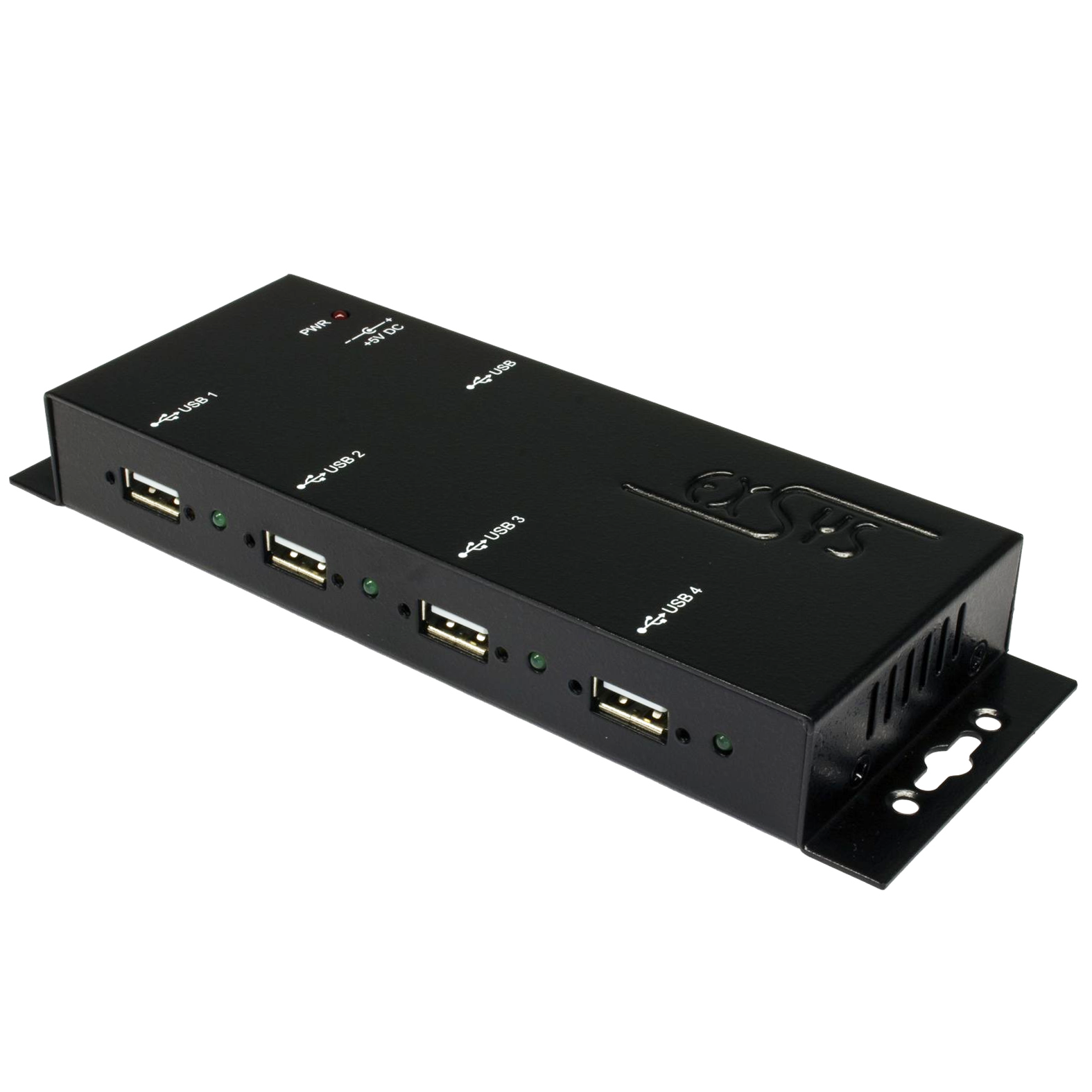 USB 2.0 HUB concentrateur 4 ports, version pour usage industriel (boîtier métallique), EXSYS