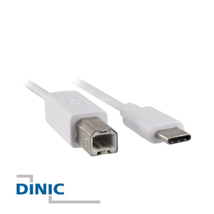 Câble USB Type-C™ mâle vers B mâle 2m blanc