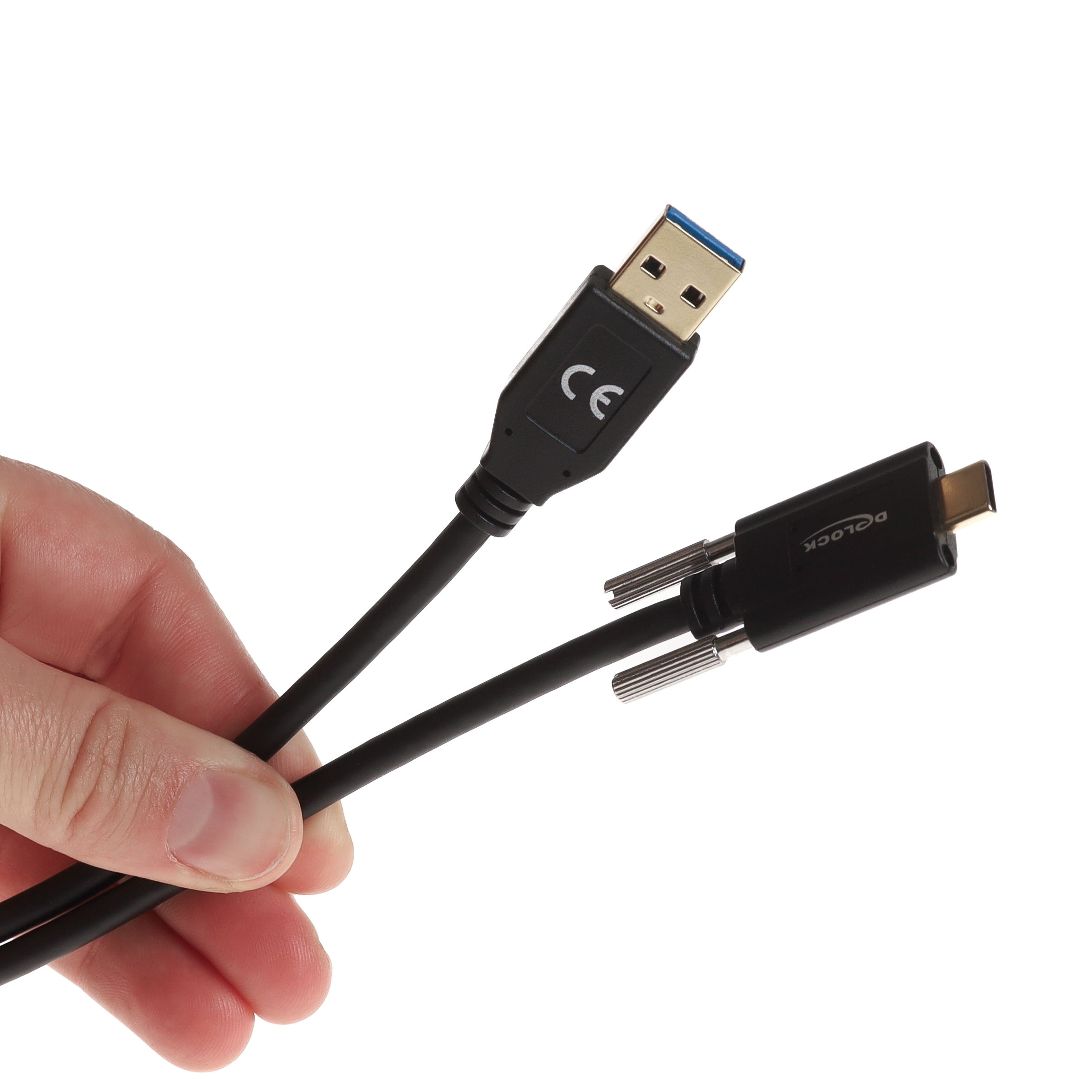 Câble USB 10 Gbps, connecteur de type A vers connecteur USB Type-C™, avec vis sur le côté, 1 m