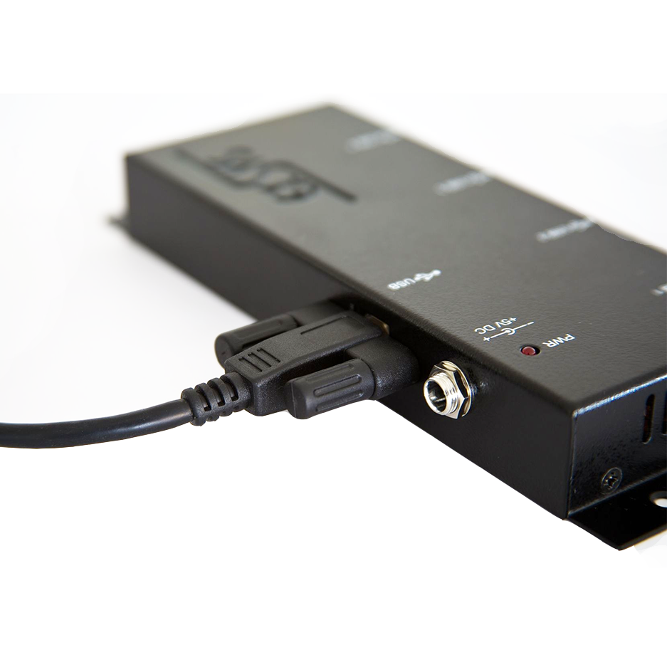 USB 2.0 HUB concentrateur 4 ports, version pour usage industriel (boîtier métallique), EXSYS