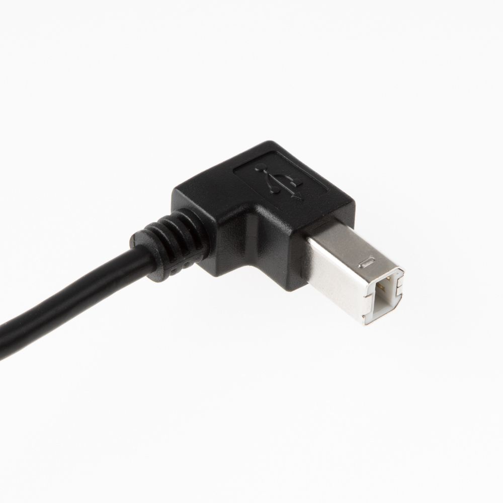 Câble USB 2.0 avec connecteur B coudé 90° VERS LE BAS 50cm