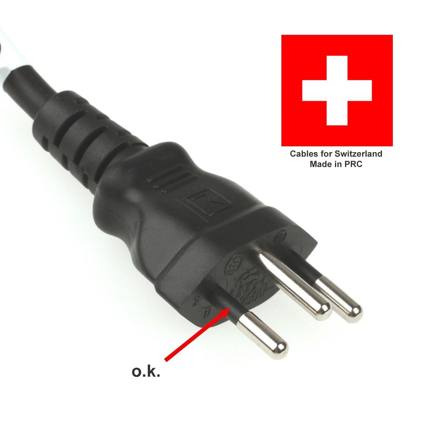 Câble d'alimentation secteur SUISSE 50m