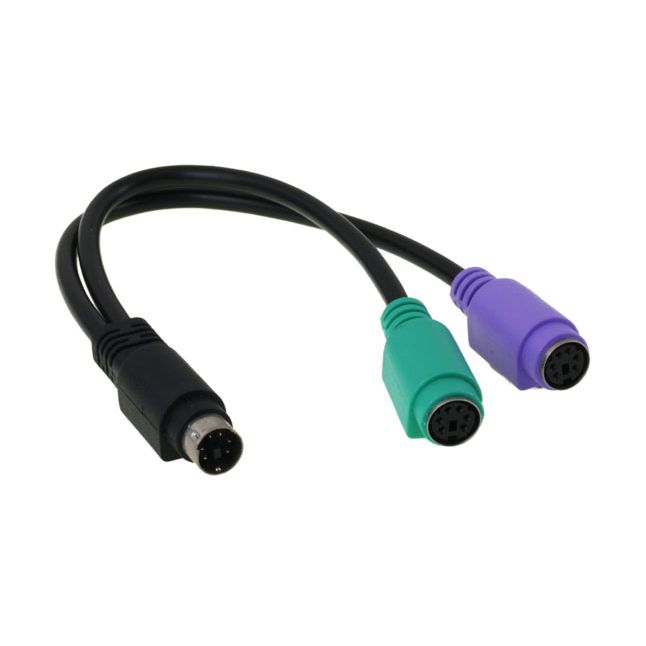 Câble PS/2 en Y cable pour clavier + souris p.ex. pour IBM notebook