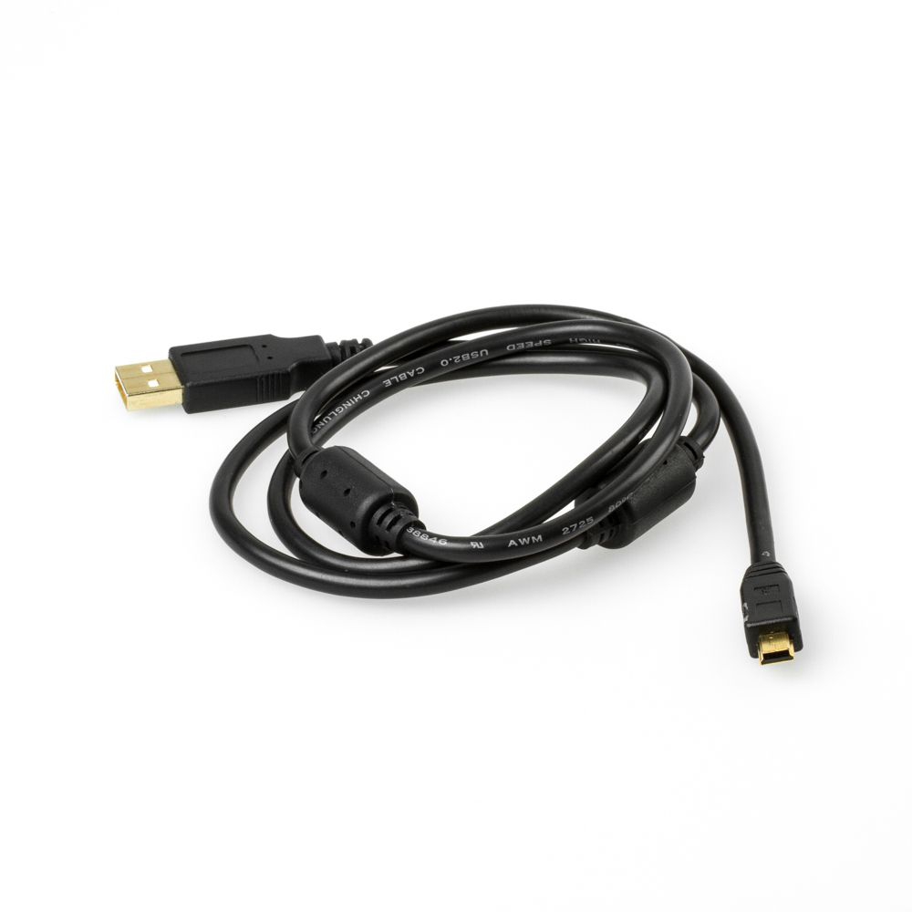 Câble USB A vers MINI-B 5pin avec 2 NOYAUX DE FERRITE 1m