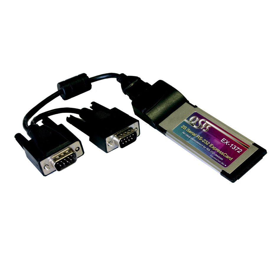 ExpressCard Serial RS232 for notebook 34mm 2 ports, EXSYS EX-1372