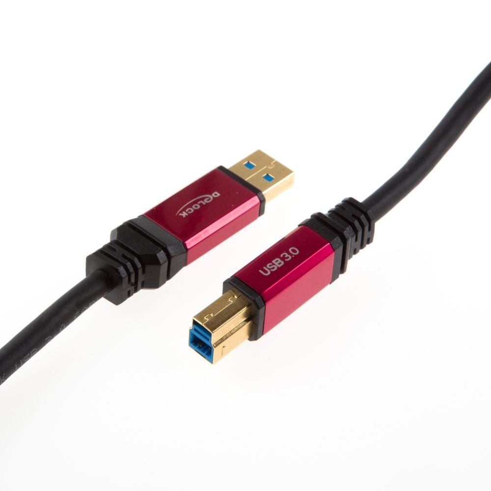 Câble USB 3.0 AB Qualité PREMIUM avec des prises métalliques 2m