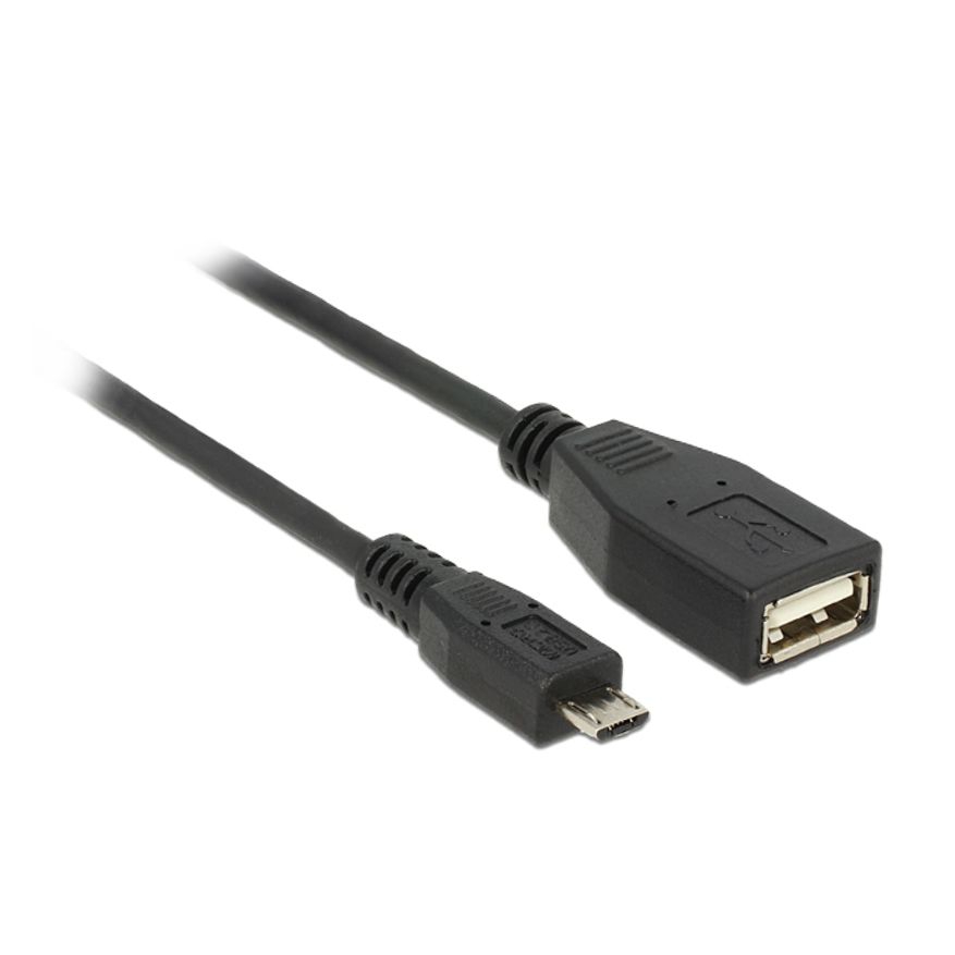Câble USB on-the-go OTG Micro B mâle vers A femelle 50cm