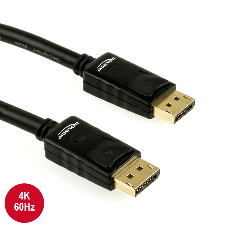 Câble DisplayPort 4K 60Hz 20 broches 3m noir