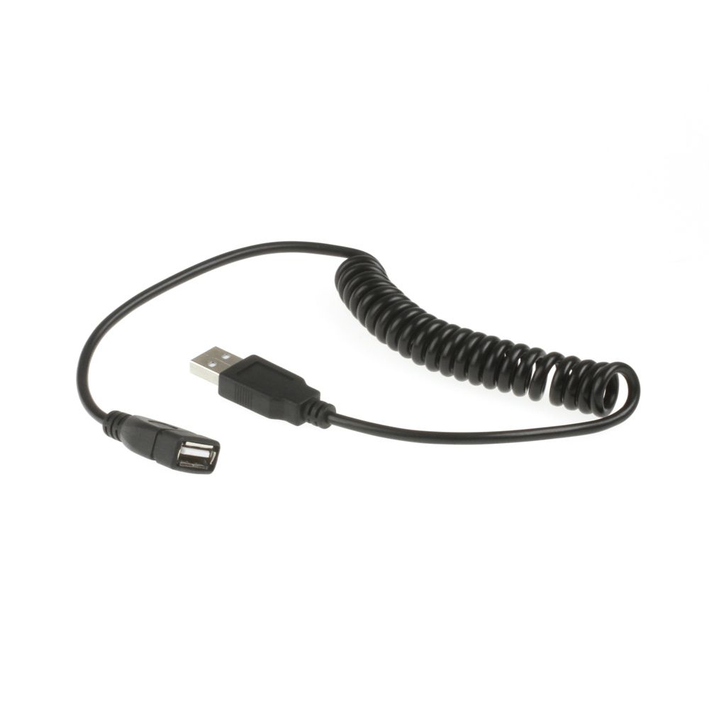 Rallonge USB AA mâle-femelle spirale 40-100cm