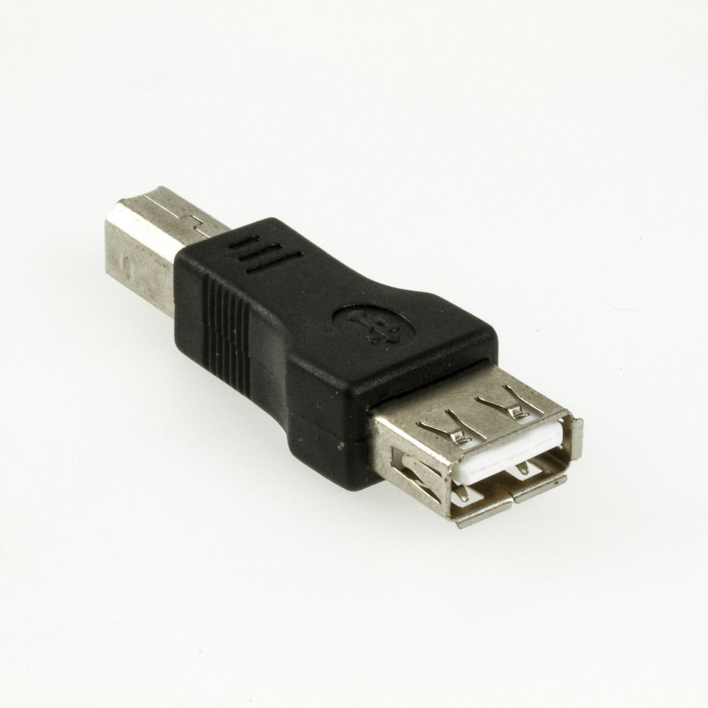 Adaptateur USB A femelle vers USB B mâle noir