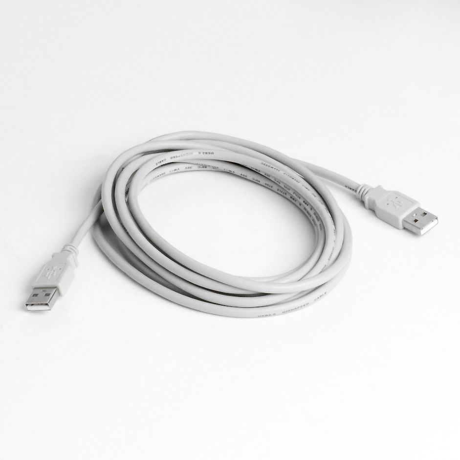 Câble USB 2.0 spécial avec 2x fiche USB A mâle 3m GRIS