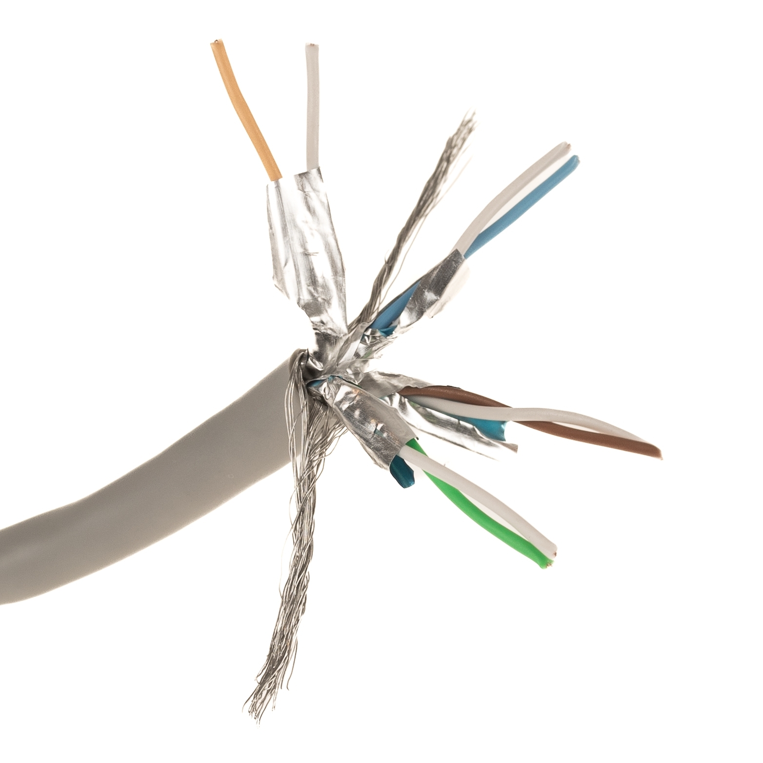 Câble de réseau Cat.6 PREMIUM S/FTP (PIMF) 250Mhz gris 2m