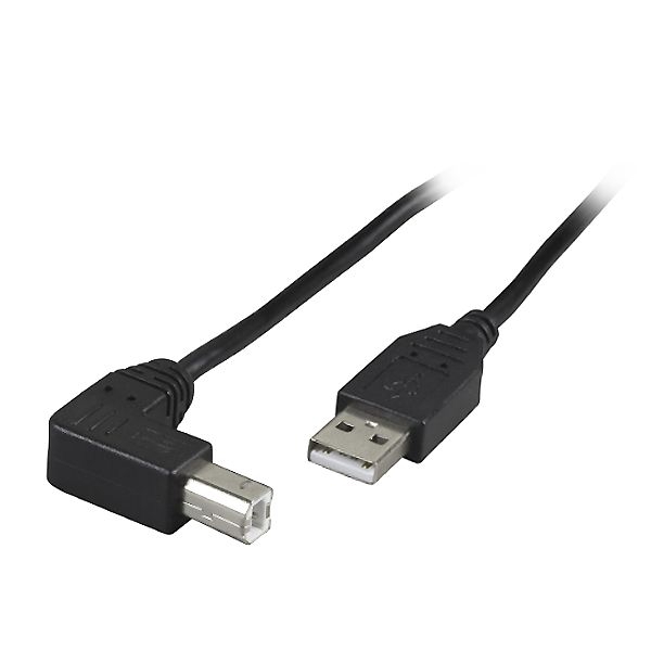 Câble USB B coudé 90° VERS LE BAS 50cm
