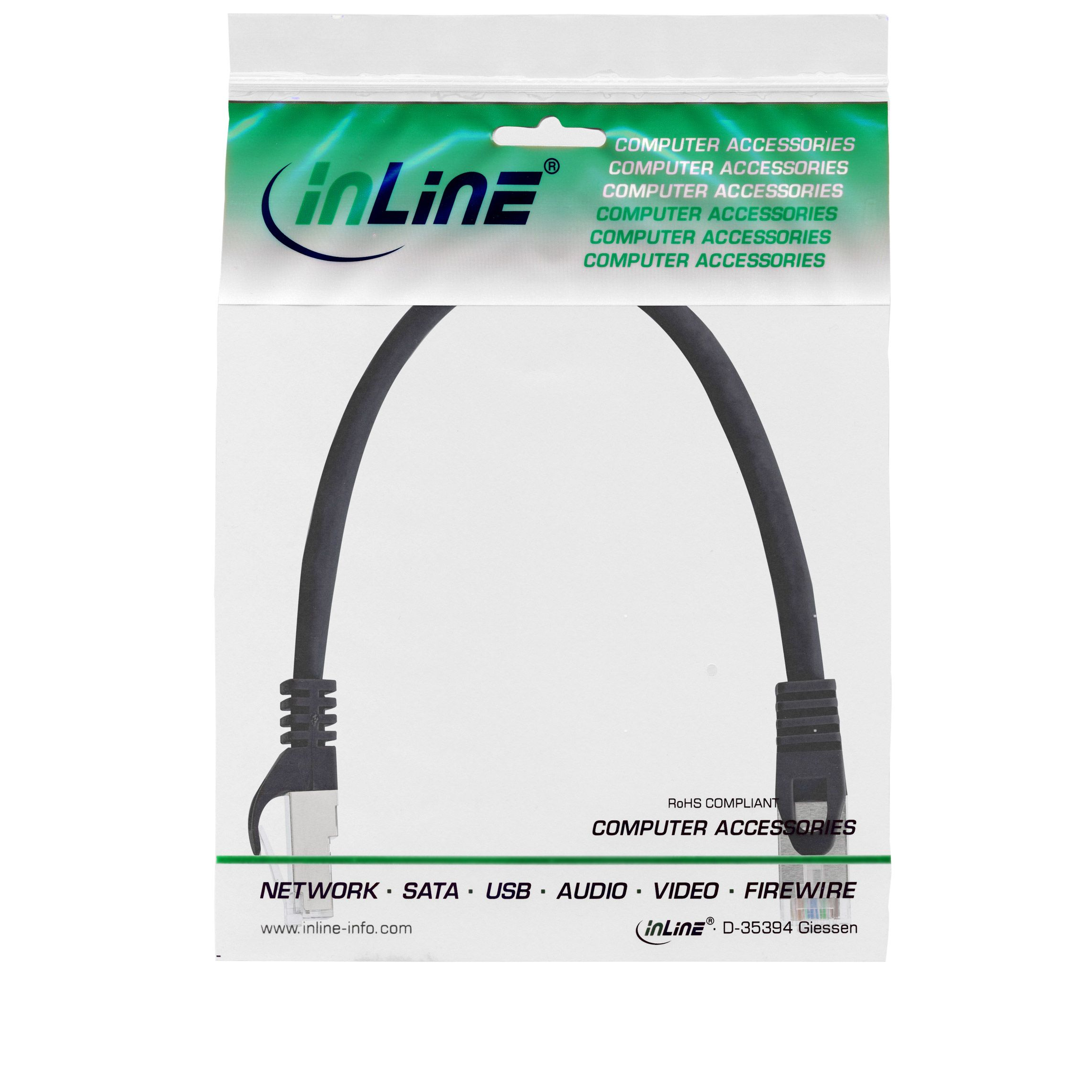 Câble de réseau Ethernet LAN Cat5e 50cm NOIR