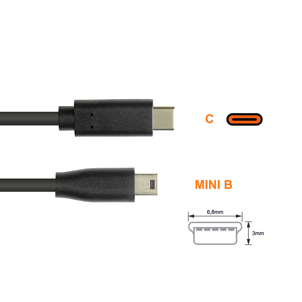 Câble USB Type-C™ mâle vers Mini B mâle 30cm