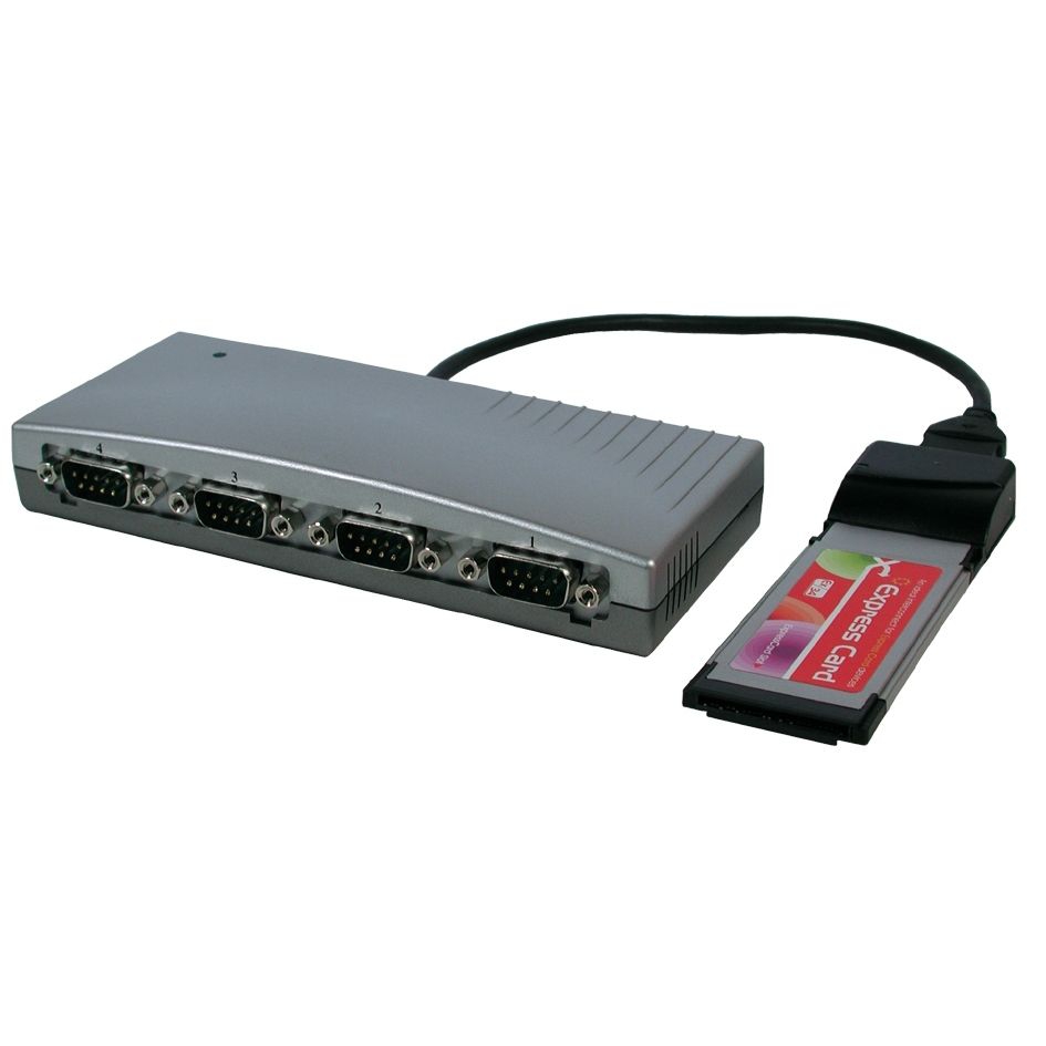 ExpressCard Serial RS232 for notebook 34mm 4 ports, EXSYS EX-1374