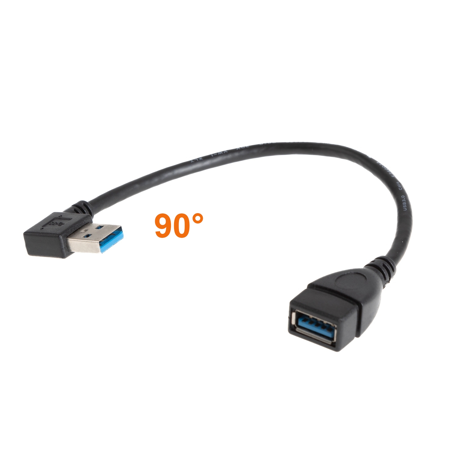 Rallonge USB 3.0 AA COUDÉE À GAUCHE env. 20cm