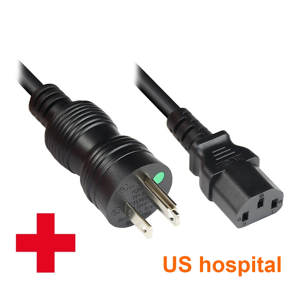 Câble d'alimentation USA HOSPITAL GRADE vers C13, 1.8m