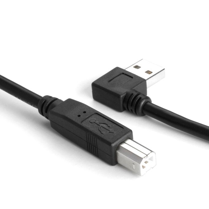 Câble USB 2.0 AB, fiche A coudé 90 À DROITE, 3m